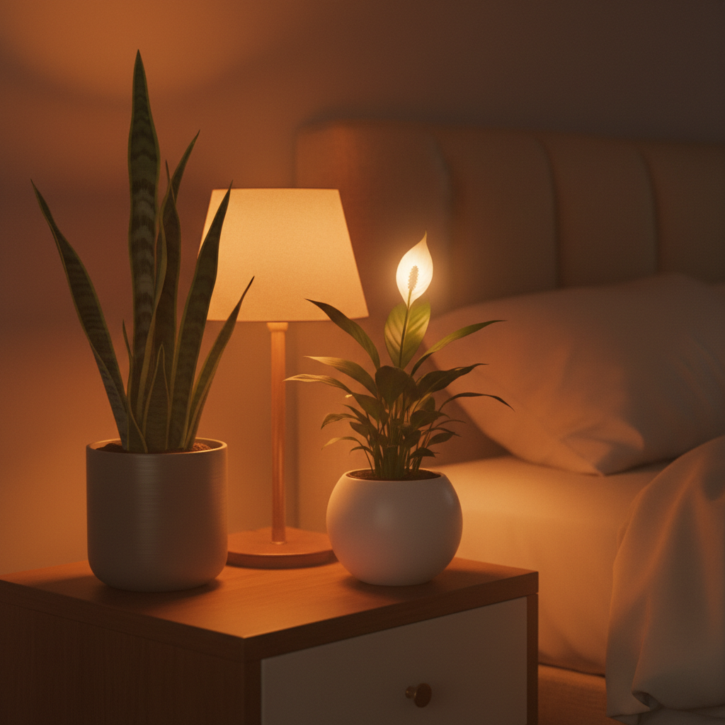 Bedroom Plants Combo | Snake Plant + Peace Lily | Better Sleep Night Oxygen | Oxygen Ghar - image 1