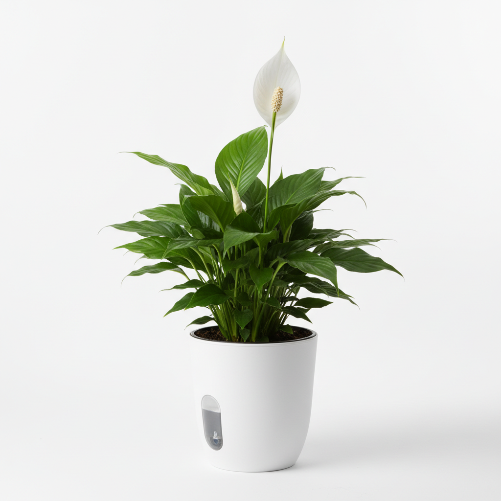 Peace Lily Plant with Self-Watering Pot | Flowering Air Purifier Indoor | Oxygen Ghar - image 1
