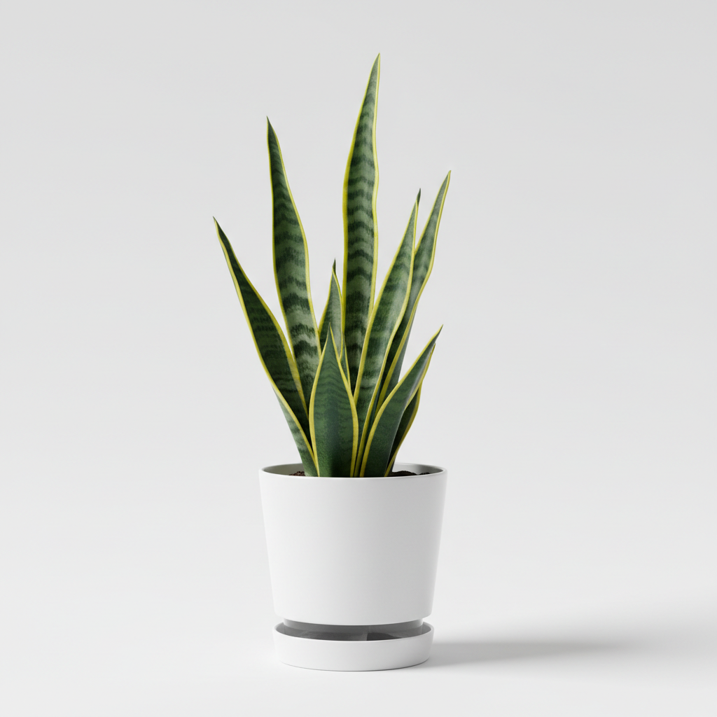 Snake Plant Sansevieria in self-watering pot Oxygen Ghar
