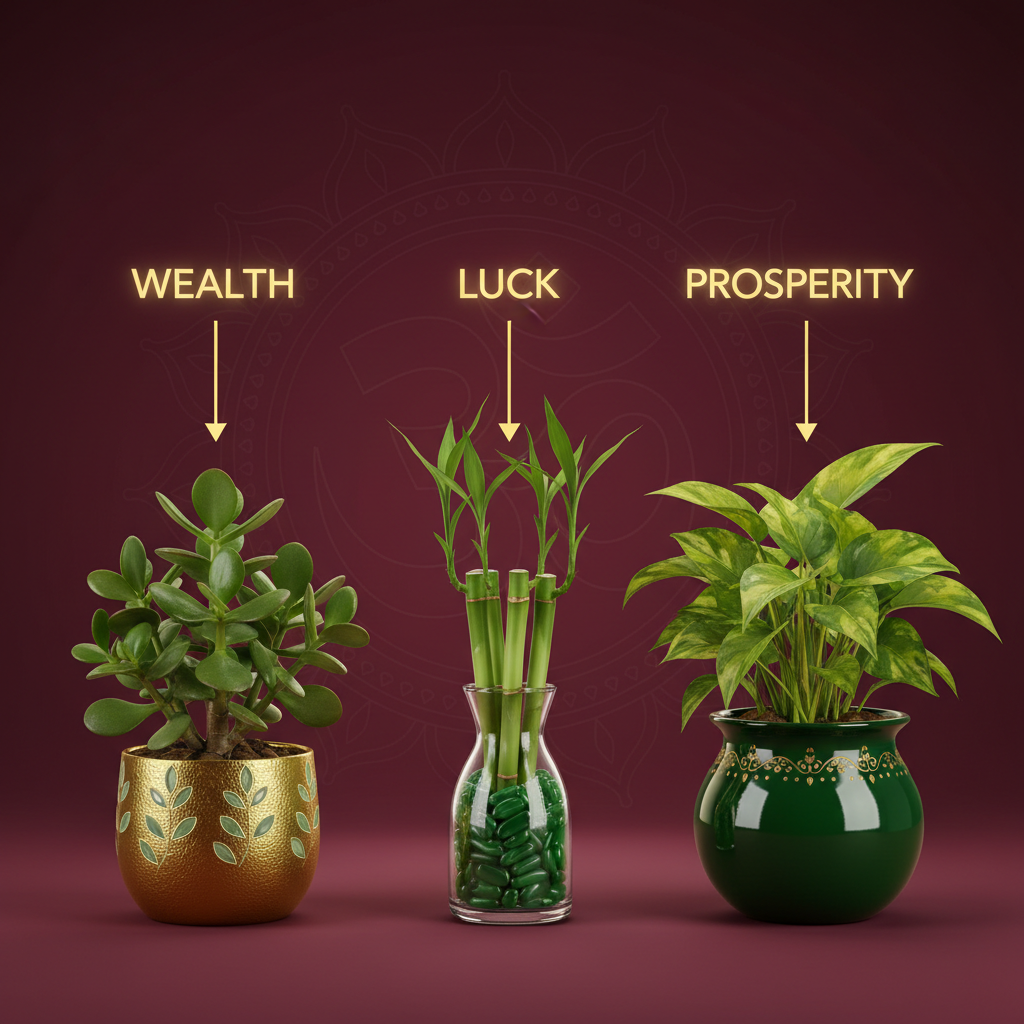 Vastu Plants Combo | Lucky Bamboo + Jade + Money Plant | Good Luck Gift | Oxygen Ghar - image 2